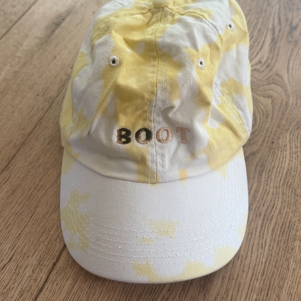 Boot cafe Paris hand made Yellow Tie Dye Hat OSFM